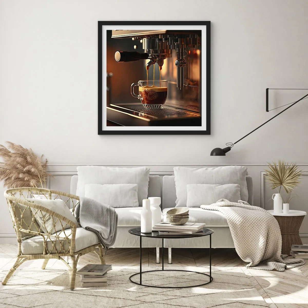 Plakat i sort ramme - En sensuel blanding - 30x30 cm