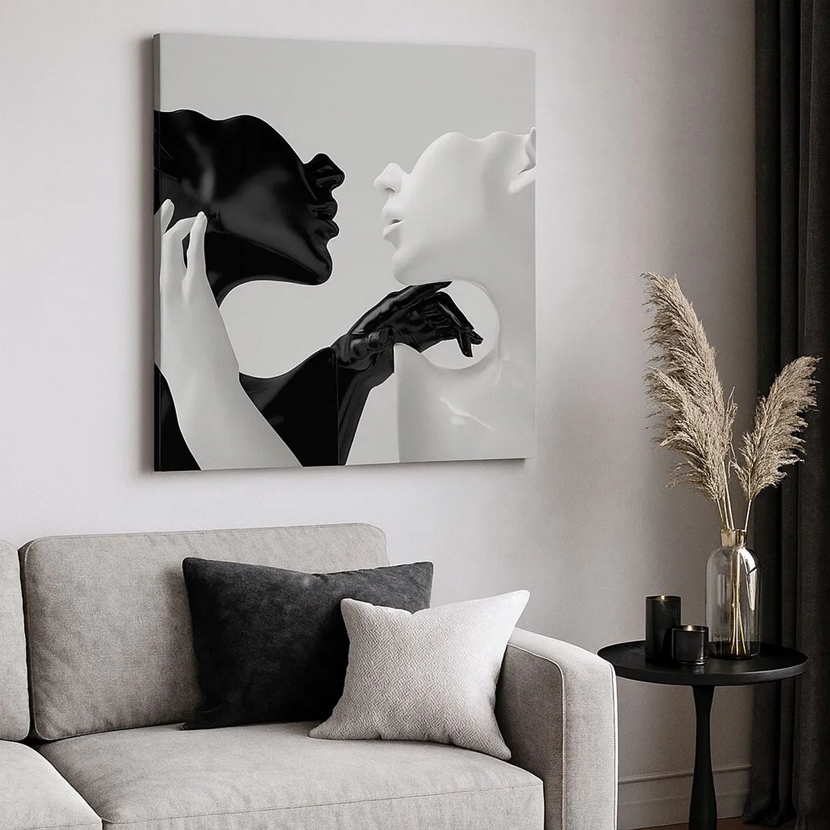 Lærredstryk - Billede på lærred - Tiltrækning - begær - 30x30 cm