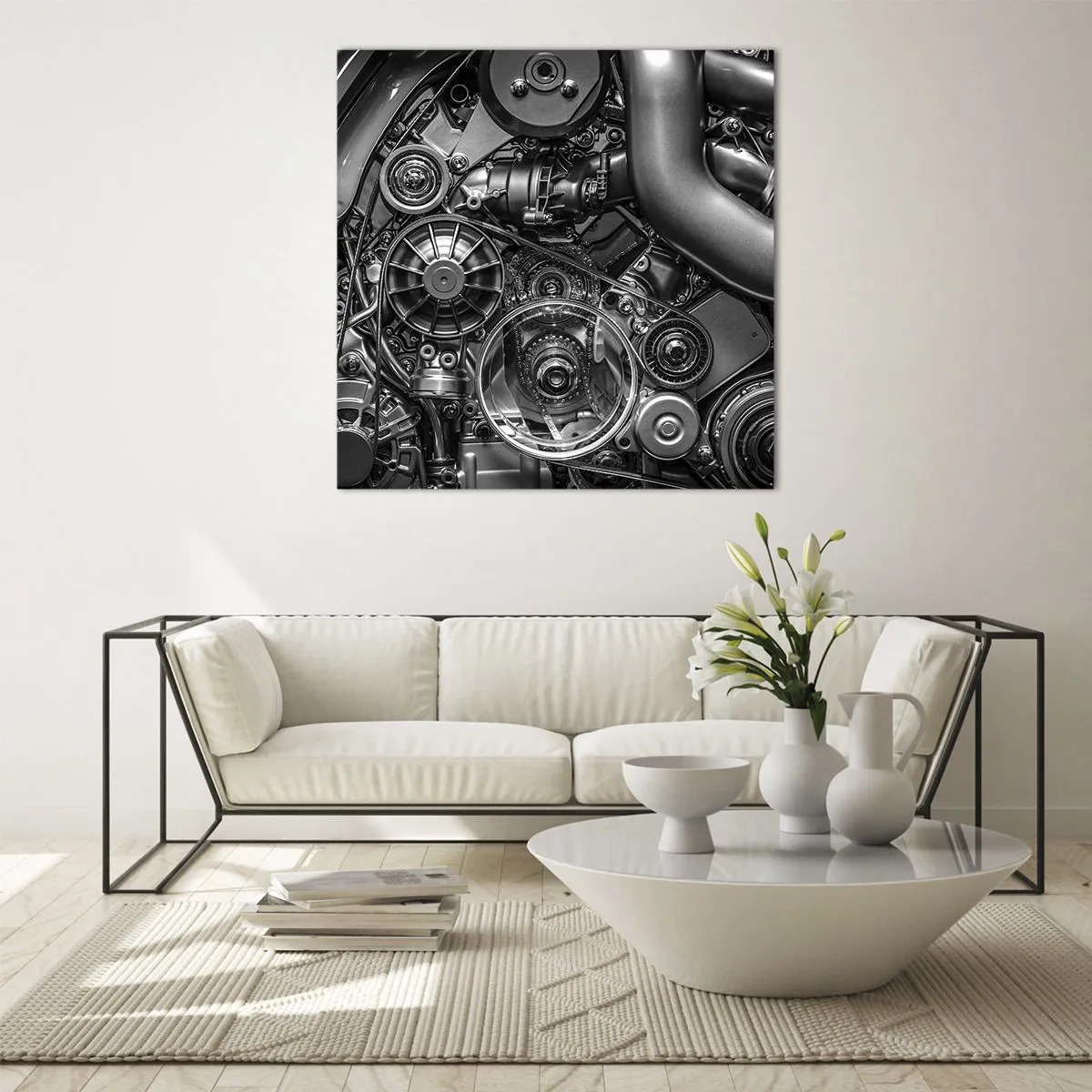 Billede på glas - Mekanikkens poesi - 30x30 cm