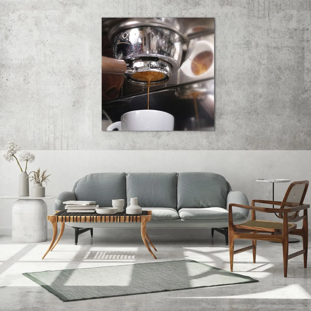 Billede på glas - Et godt øjeblik på dagen - 30x30 cm