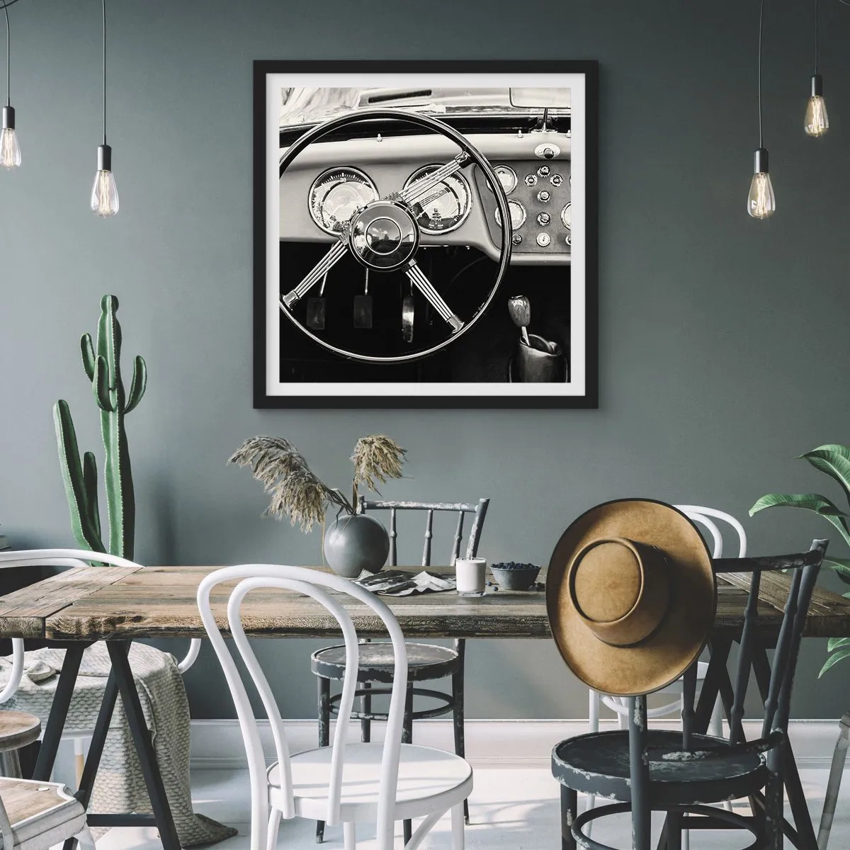 Plakat i sort ramme - En drøm for samlere - 30x30 cm