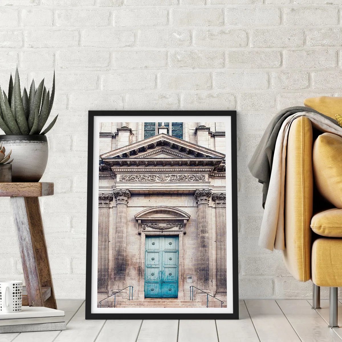 Plakat i sort ramme - Porten til åndeverdenen - 50x70cm - Porten til åndens verden - Moderne vægdekoration til stue og soveværelse ARTTOR