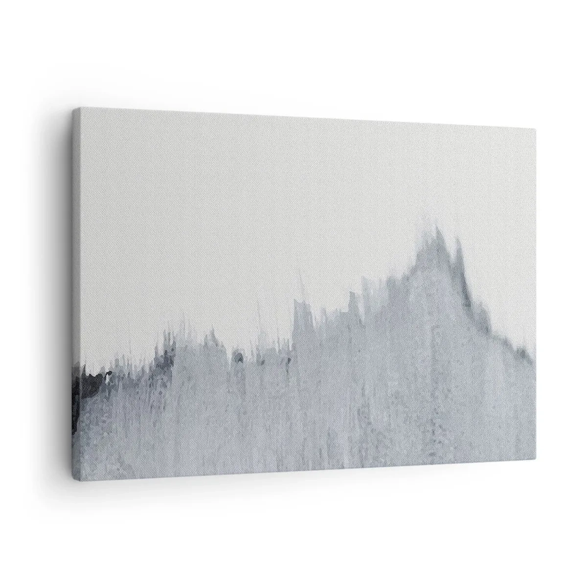 Lærredstryk - Billede på lærred - Abstrakt grå komposition i minimalistisk stil - 70x50cm - Mystisk plade - Moderne vægdekoration til stue og soveværelse ARTTOR
