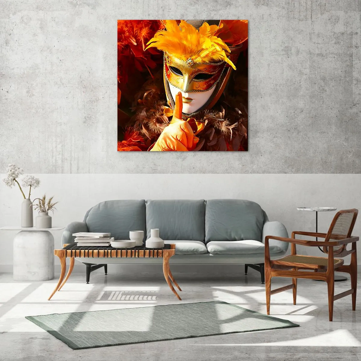 Billede på glas - Mystik er en del af spillet - 30x30 cm