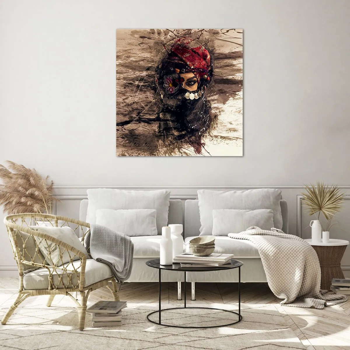 Billede på glas - Foruroligende for at sige det mildt - 30x30 cm