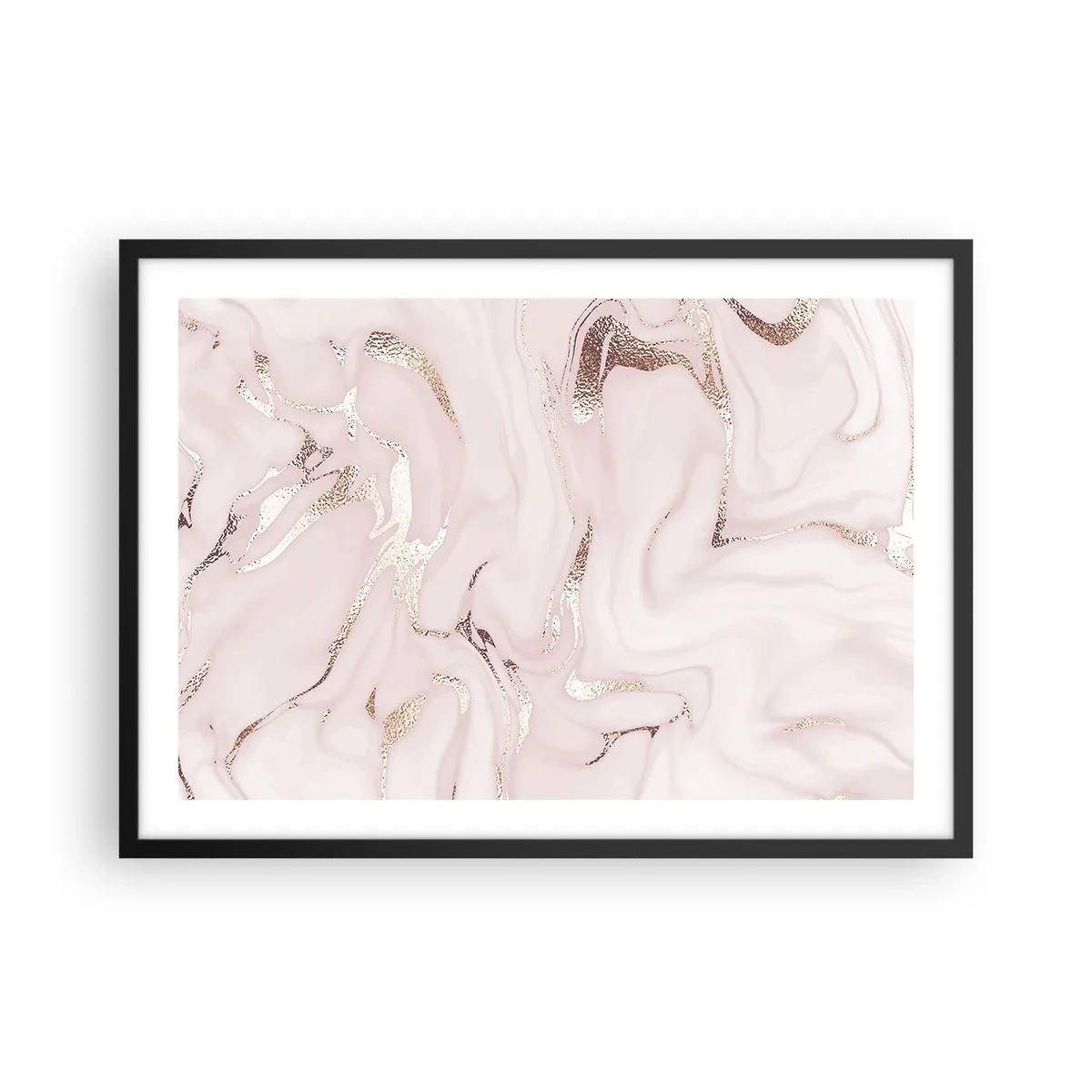 Plakat i sort ramme - I et lyserødt tørklæde - 70x50 cm